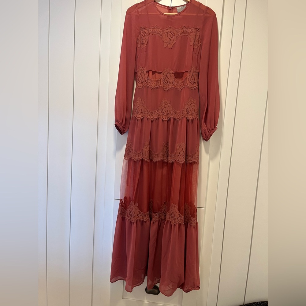 Salmon ASOS dress